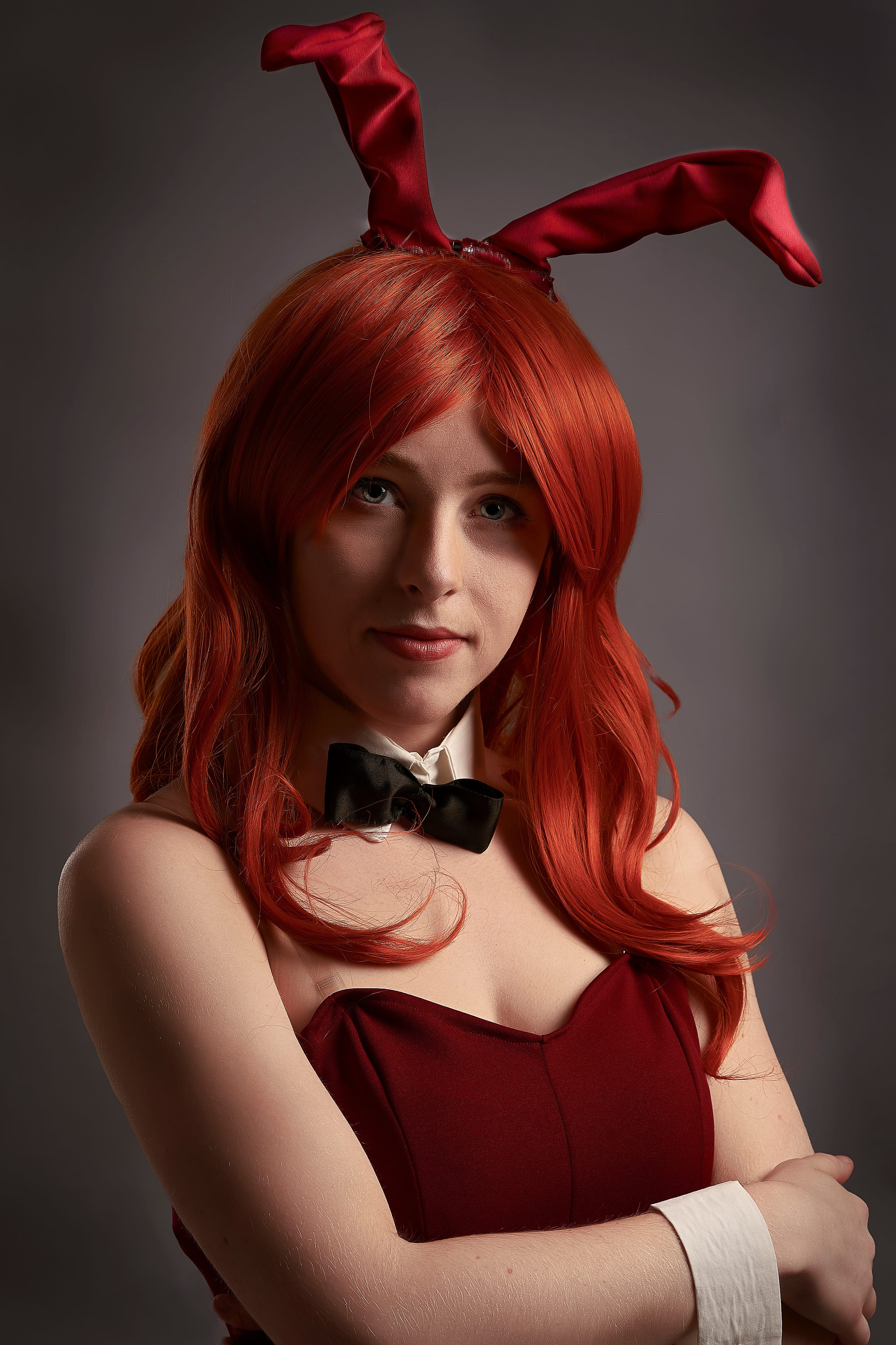 Studio portrait of a cosplayer in character