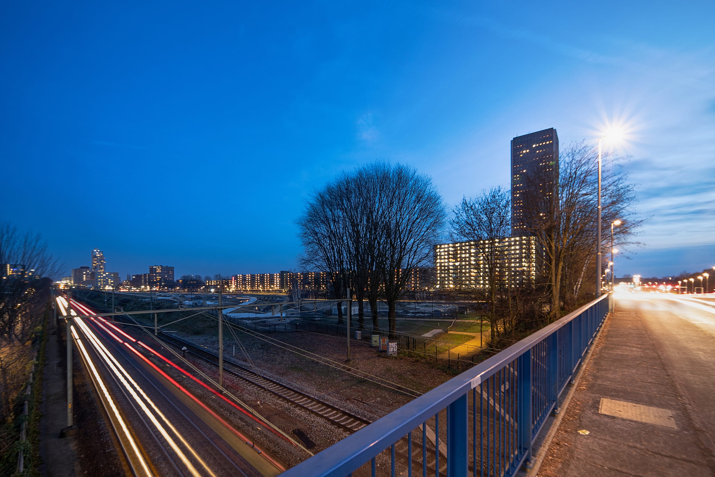 Final blue-hour view of Tilburg